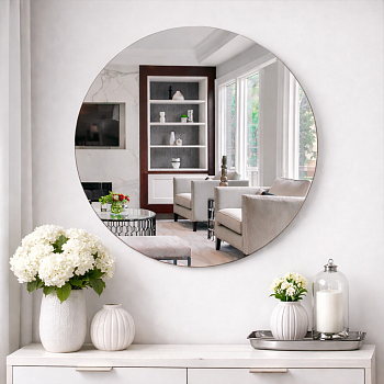 Зеркало круглое осветленное